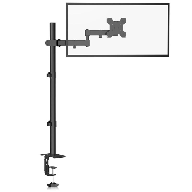 Bracwiser Single Fully Adjustable Standing Height Monitor Arm Stand Mount 800mm Tall for Monitor Computer Screen 13 15 17 19 20 22 23 24 26 27 30 32 inch VESA 75 100 (MD7821) - Image 1